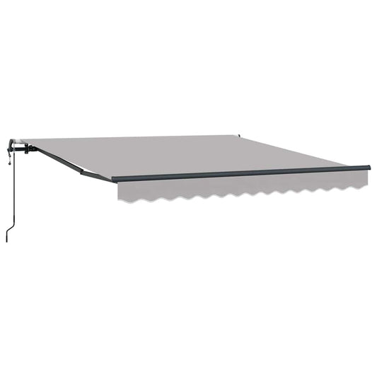 Toldo Retrátil Cinzento-claro 350 x 250 cm Tecido e Alumínio