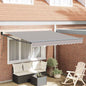 Toldo Retrátil Cinzento-claro 350 x 250 cm Poliéster e Alumínio