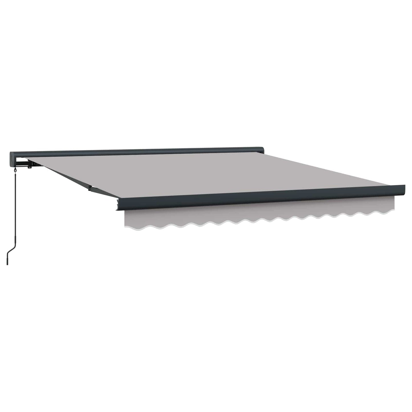 Toldo Retrátil Cinzento-claro 350 x 250 cm Tecido e Metal