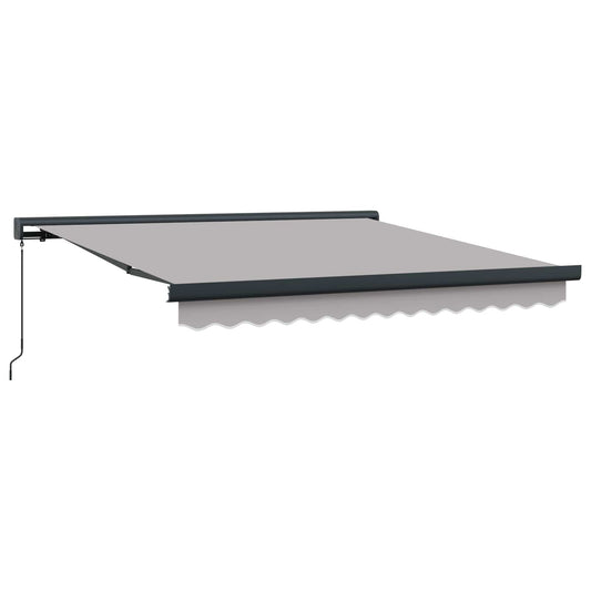 Toldo Retrátil Cinzento-claro 350 x 250 cm Tecido e Metal