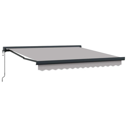 Toldo Cinzento-claro 350 x 250 x 165 cm Poliéster e Alumínio