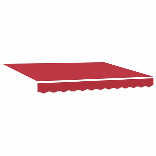 Toldo Retrátil Manual Vermelho 350 x 250 cm Tecido, Metal