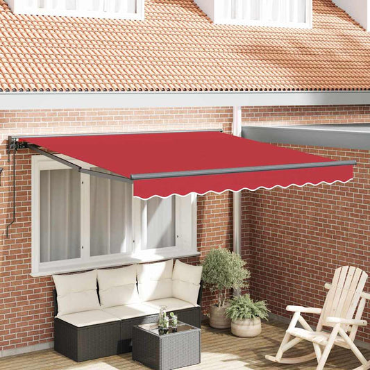 Toldo Retrátil Vermelho 350x250 cm tecido