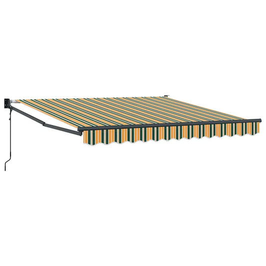 Toldo Retrátil Verde e amarelo 350 x 250 cm tecido