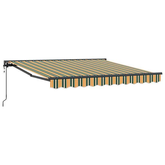 Toldo Retrátil Verde e Amarelo 350x250 cm tecido