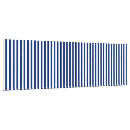 Toldo Retrátil Azul e Branco 400 × 300 cm Poliéster e Alumínio
