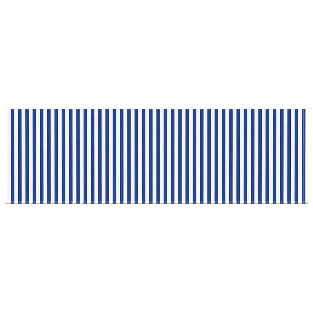 Toldo Retrátil Azul e Branco 400 × 300 cm Poliéster e Alumínio