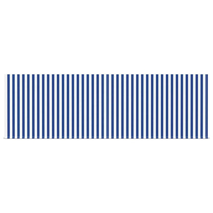 Toldo Retrátil Azul e Branco 400 × 300 cm Poliéster e Alumínio
