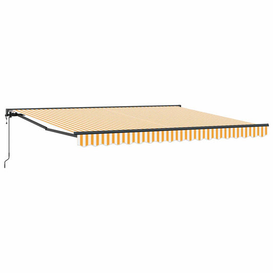 Toldo Retrátil Amarelo e branco 400x300 cm tecido