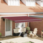 Toldo Retrátil Manual Vermelho Borgonha 400x300 cm tecido