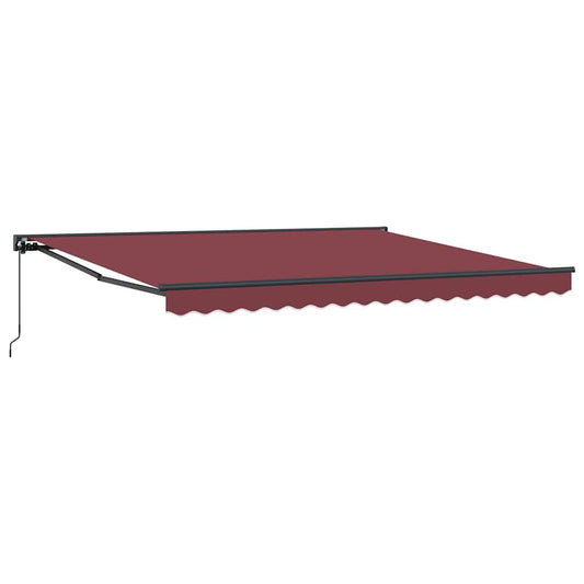 Toldo Retrátil Manual Vermelho Borgonha 400x300 cm tecido