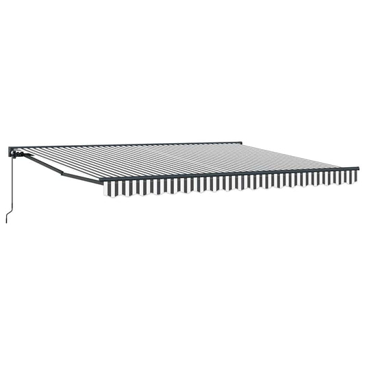 Toldo Retrátil Antracite e Branco 400x300 cm tecido