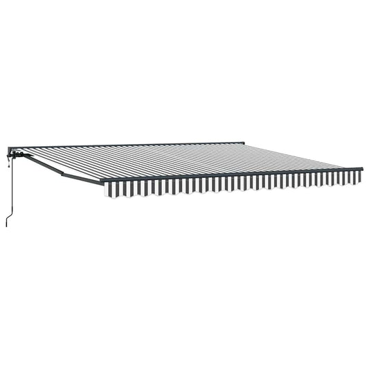 Toldo Retrátil Antracite e Branco 400x300 cm tecido