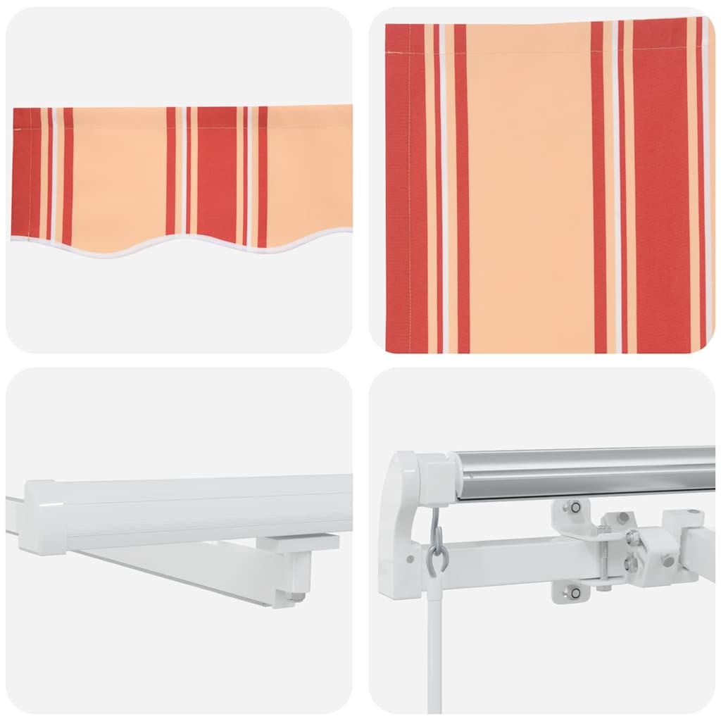 Toldo Retrátil com Manual amarelo e laranja 400 ×300 cm tecido