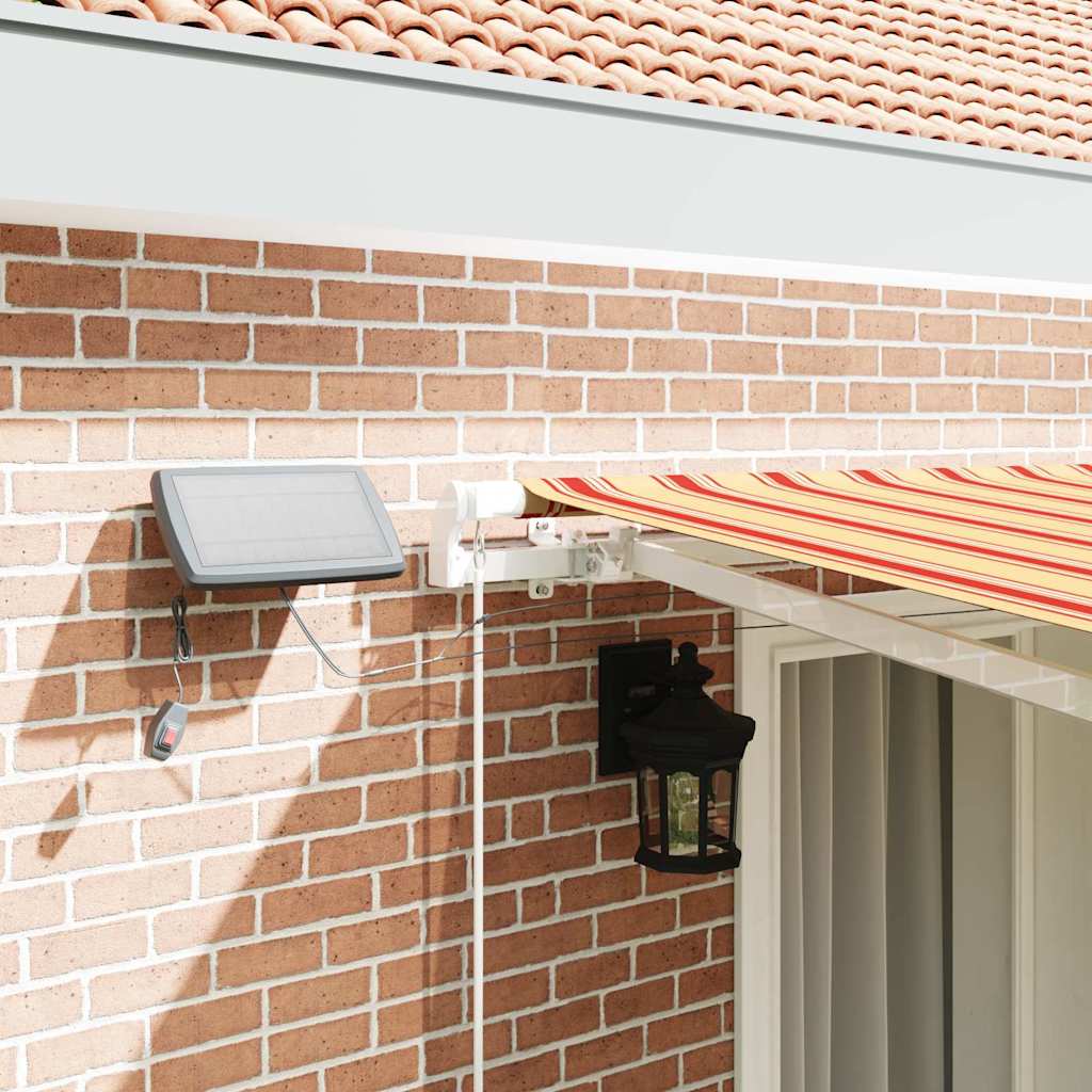 Toldo Retrátil com Manual amarelo e laranja 400 ×300 cm tecido