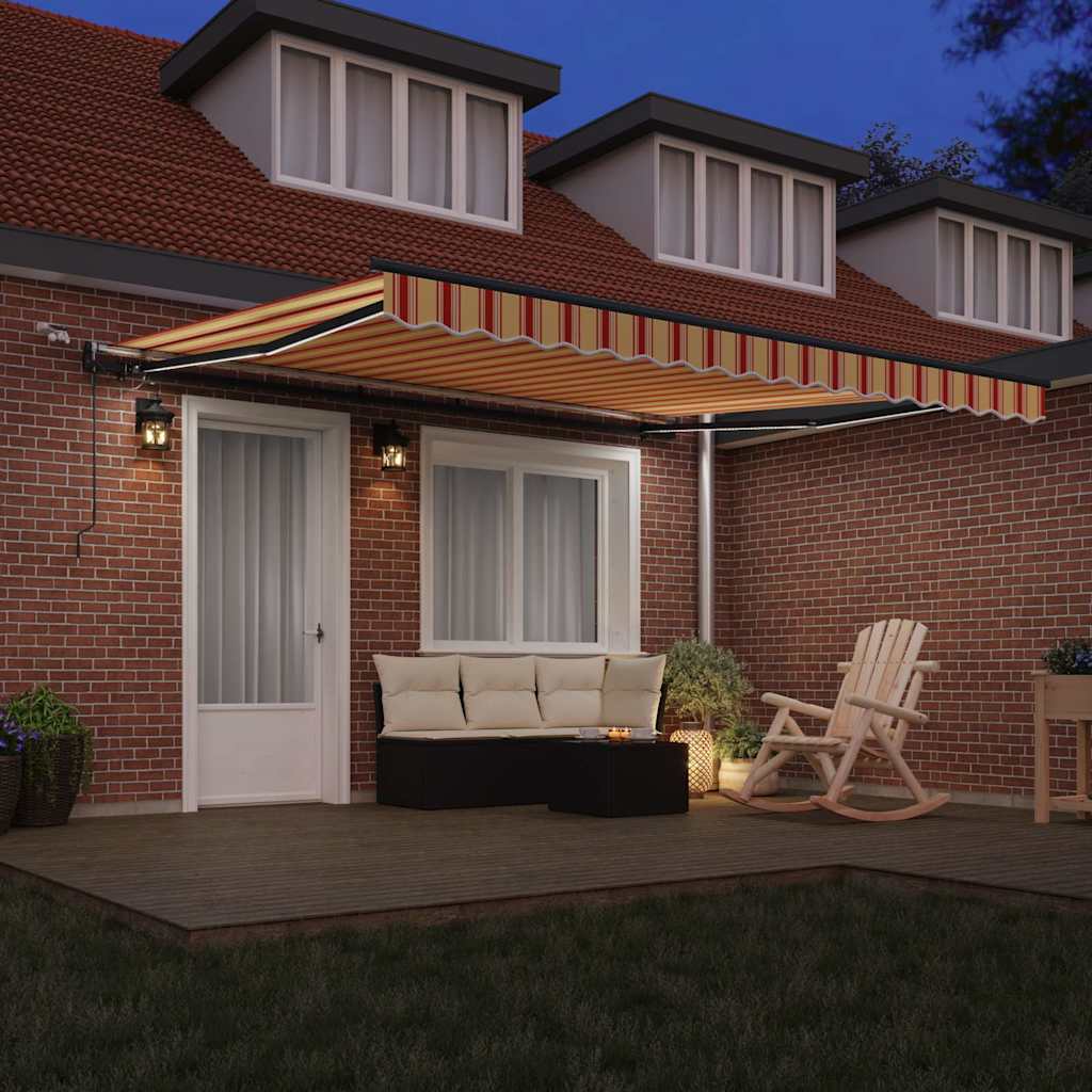 Tecido de Toldos com Amarelo e Laranja 400 × 300 cm Poliéster