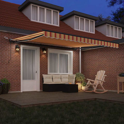 Tecido de Toldos com Amarelo e Laranja 400 × 300 cm Poliéster