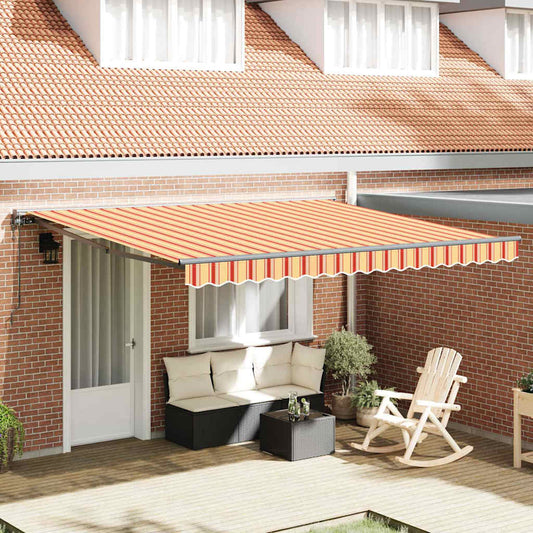 Toldo Retrátil Amarelo e Laranja 400x300 cm tecido