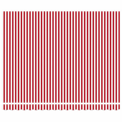 Toldo Retrátil Manual Vermelho e branco 400 ×300 cm tecido