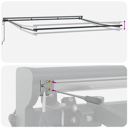 Toldo Retrátil Listrado Multicolorido 400x300 cm tecido