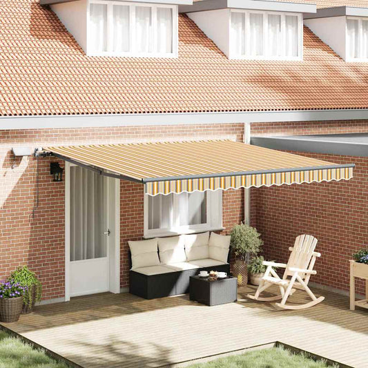 Toldo Retrátil Manual Multicolor 400 ×300 cm tecido