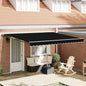 Toldo Retrátil Manual Preto 400x300 cm tecido
