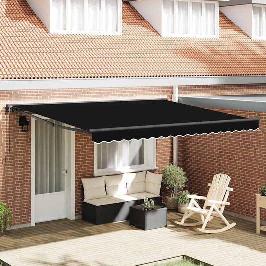 Toldo Retrátil Preto 400x300 cm tecido