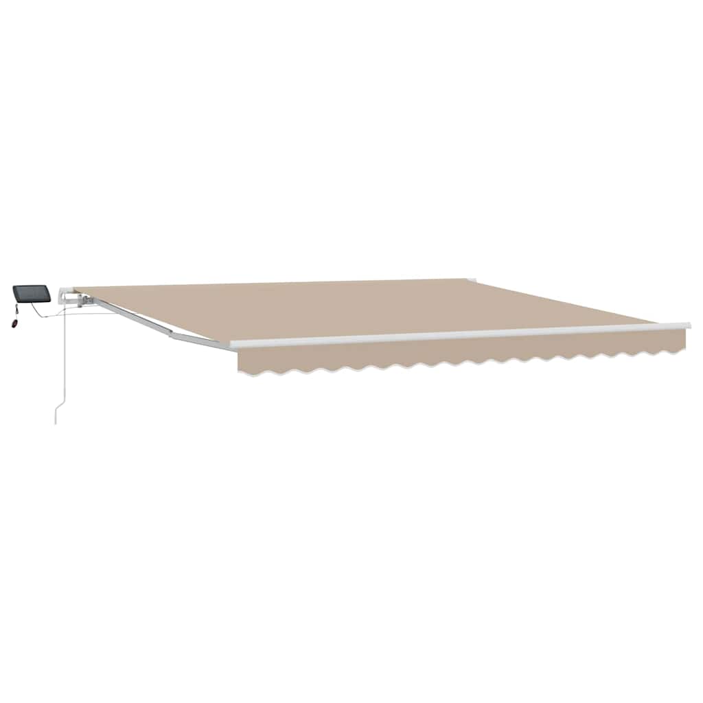 Toldo Retrátil com Manual Bege 400 ×300 cm tecido