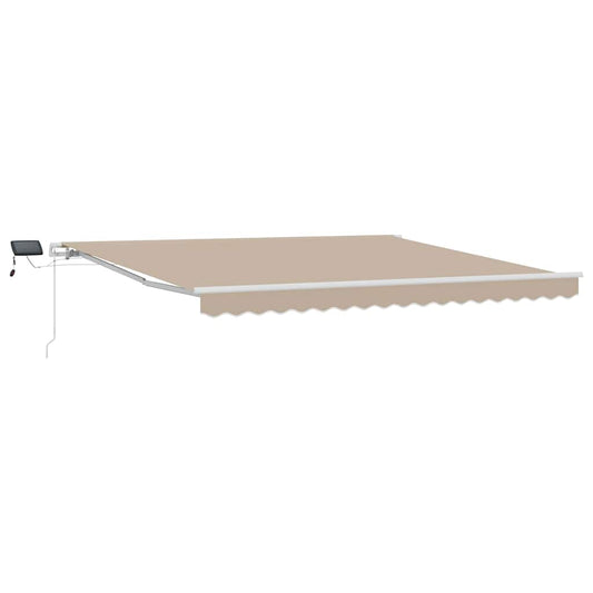 Toldo Retrátil com Manual Bege 400 ×300 cm tecido