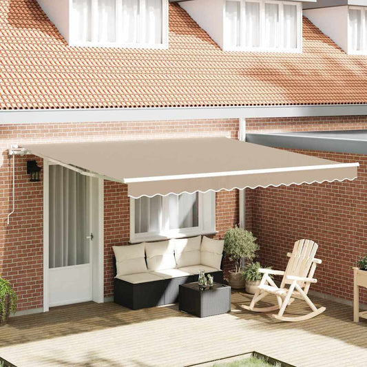 Toldo Retrátil 400 × 300 cm Bege