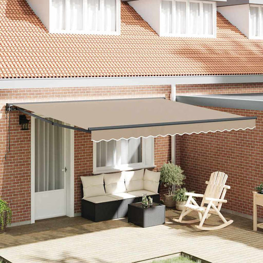 Toldo Retrátil Bege 400x300 cm tecido