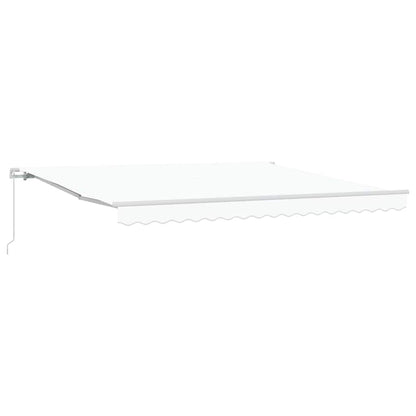 Toldo Retrátil Branco 400 × 300 cm Poliéster