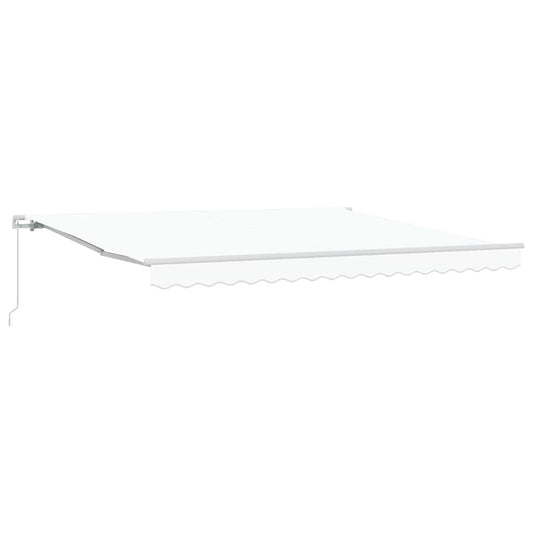 Toldo Retrátil Branco 400 × 300 cm Poliéster