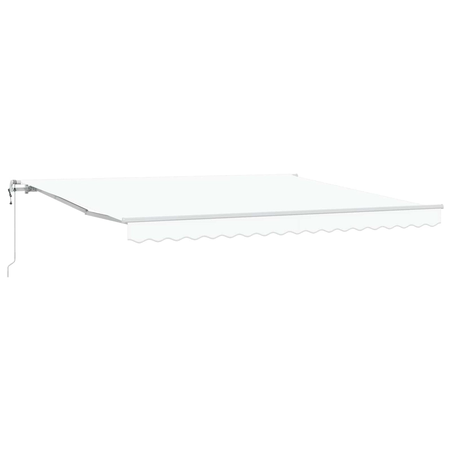 Toldo Retrátil Manual Branco 400 × 300 cm tecido