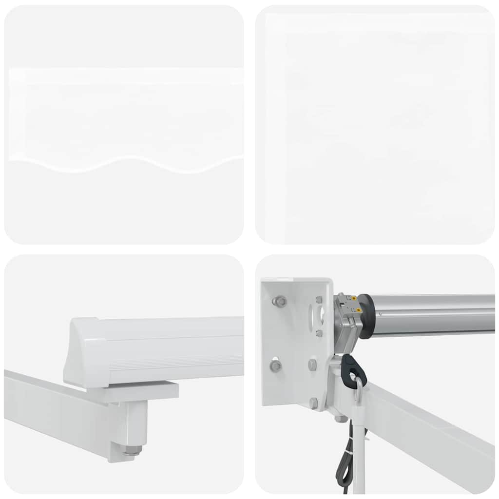 Toldo Retrátil Branco 400 × 300 cm Poliéster