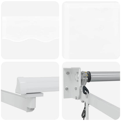 Toldo Retrátil Branco 400 × 300 cm Poliéster