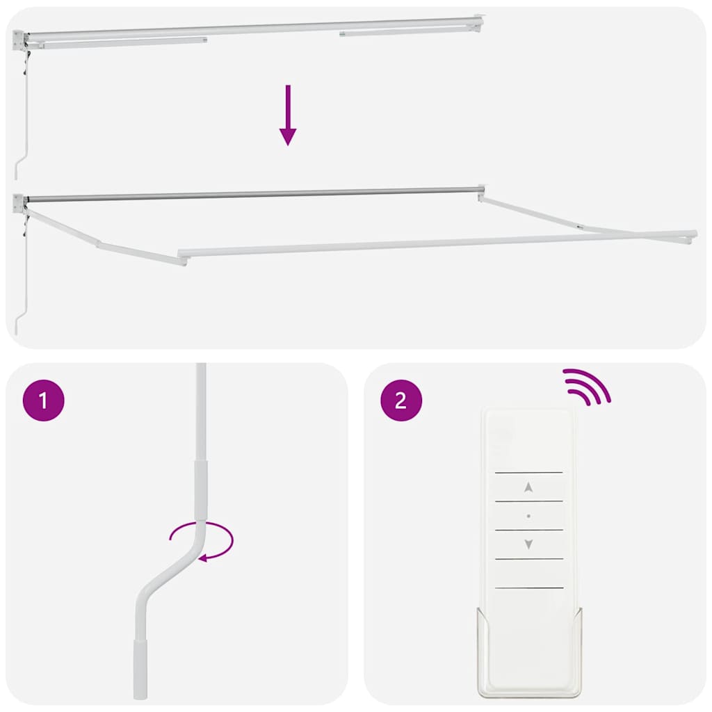 Toldo Retrátil Branco 400 × 300 cm Poliéster