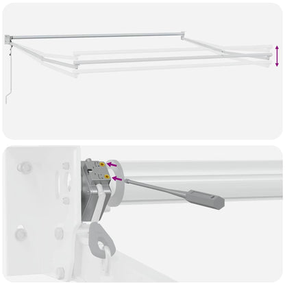 Toldo Retrátil Branco 400 × 300 cm Poliéster