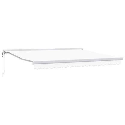 Toldo Retrátil Branco 400 × 300 cm Tecido e Metal
