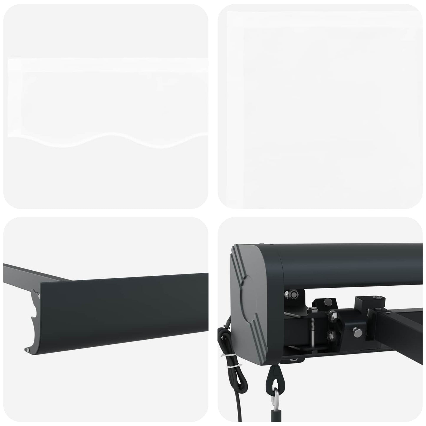 Toldo Branco 400 x 300 x 165 cm Poliéster e Alumínio