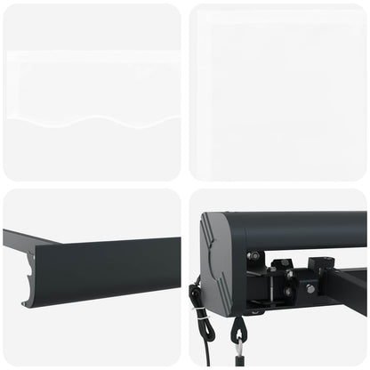 Toldo Branco 400 x 300 x 165 cm Poliéster e Alumínio