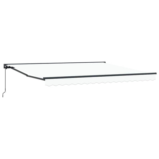 Toldo Retrátil Manual Branco 400x300 cm tecido
