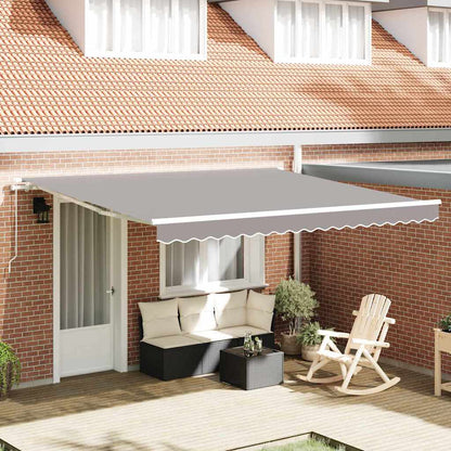 Toldo Retrátil Cinzento-claro 400 × 300 cm Poliéster
