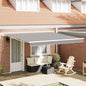 Toldo Retrátil Cinzento-claro 400 × 300 cm Poliéster