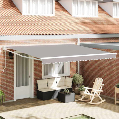 Toldo Retrátil Cinzento-claro 400 × 300 cm Poliéster