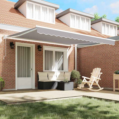 Toldo Retrátil Cinzento-claro 400 × 300 cm Poliéster