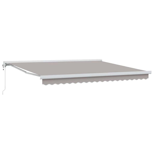 Toldo Retrátil Cinzento-claro 400 ×300 cm Tecido e Metal