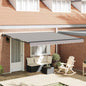 Toldo Retrátil Cinzento-claro 400x300 cm tecido