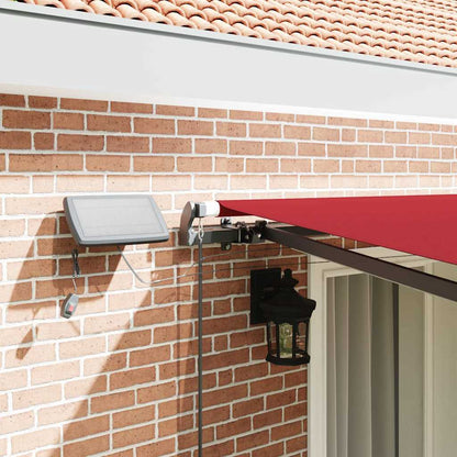 Toldo Retrátil Manual Vermelho 400 ×300 cm tecido