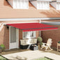 Toldo Retrátil com Vermelho 400 × 300 cm tecido